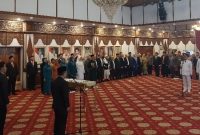 Foto : Prosesi Pelantikan Dedi - Dayat oleh Gubernur Al Haris (ist)