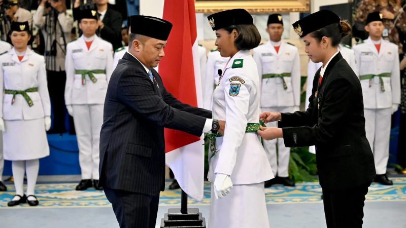 Pengukuhan Paskibraka oleh Menteri Sekretaris Negara