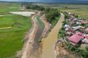 Foto Udara Normalisai Sungai Pertemuan Air Bungkal dan Sungai Batang Merao