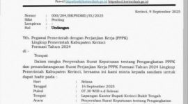 Pemkab Kerinci Jadwalkan Penyerahan SK PPPK Formasi 2024 pada 16 September