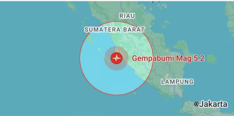Tangkpan Layar BMKG Ilustrasi Gempa