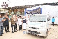 Bupati Muaro Jambi Bambang Bayu Suseno (BBS) meresmikan dapur Program Satuan Pelayanan Pemenuhan Gizi (SPPG) di Desa Niaso, Kecamatan Marosebo, Kamis 30 Oktober 2025  (Dok : Pemkab Muaro Jambi)