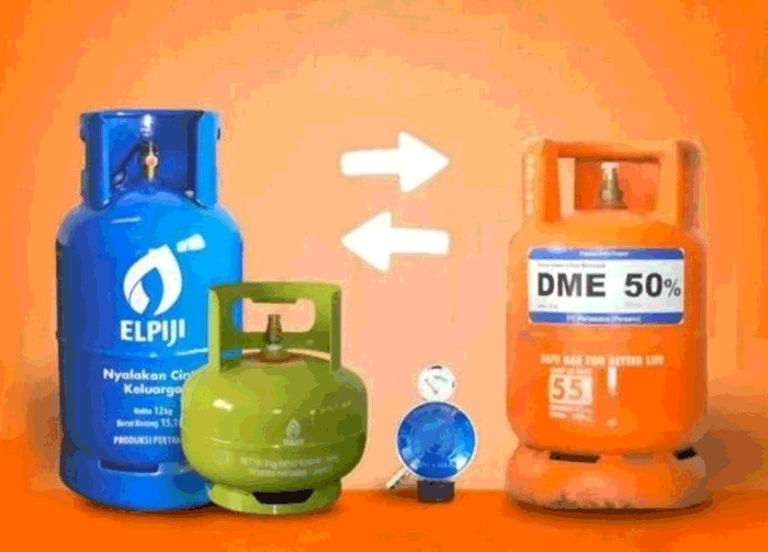 Foto : Ilustrasi Gas Elpiji dengan DME (Dok :Istimewa)
