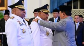 Presiden Prabowo Lantik Matius Fakhiri dan Aryoko Rumaropen sebagai Gubernur dan Wakil Gubernur Papua,Rabu 08 Oktober 2025 (Dok BPMI)