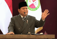 Foto : Presiden Prabowo Pidato (Dok : Kompas)