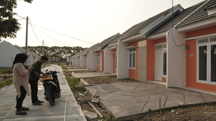 Foto : Ilusttrasi Rumah KPR ( Dok : ANTARA FOTO/Fakhri Hermansyah)  