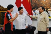 Presiden Prabowo,Mempora Erick Tohir dan Marc Marquez di Istana Merdeka,Selasa 29/09/2025