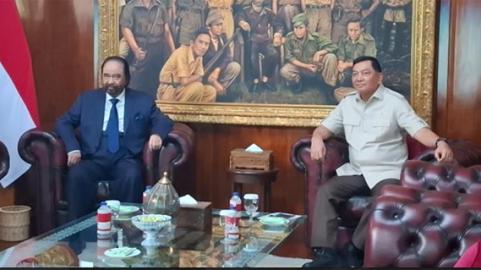 ketua Umum Nasdem Surya Paloh Bertemu dengan Menteri Pertahanan Syafrie Samsudin,Rabu 15 Oktober 2025 (Dok : Tribun Vidio)