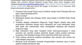 Foto : Pengumuman Besiswa Sungai Penuh Juara (Sumber : Istimewa)