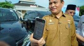 Pj Sekretaris Daeraah Provcinsi Bengkulu Herwan Antoni Meluncur QR Untuk Penataan Kenderaan Dinas (Dok : MC Prov Bengkulu)