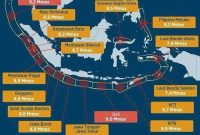 Foto : ilustrasi Peta Potensi Gempa Megathrust Mentawai,Selat Sunda dan Sumbawa (Istimewa)