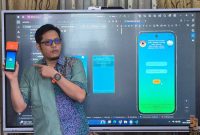 Foto : Aplikasi Pendeteksi Bencana Software Aplikasi Early Warning System (EWS) (Sumber : Humas)