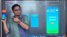 Foto : Aplikasi Pendeteksi Bencana Software Aplikasi Early Warning System (EWS) (Sumber : Humas)