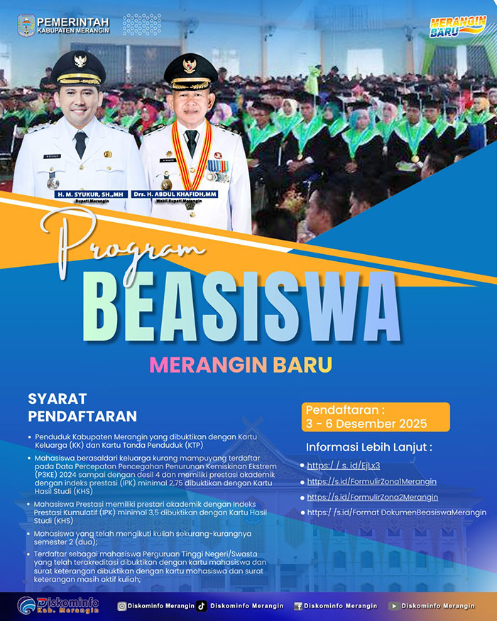 Jangan Sampai Telat! Beasiswa Merangin Baru 2025 Sudah Dibuka, Ini Syaratnya!