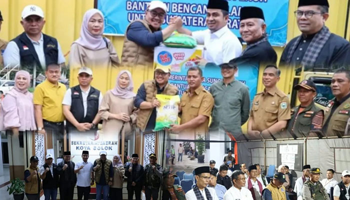 Wako Alfin Menyerahkan Bantuan Kemanusian Ke Solok