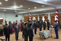 Prosesi pelantikan 8 pejabat eselon II oleh Bupati Merangin M Syukur di Auditorium Rumah Dinas (Sumber Foto : Facebook Edo Guntara)