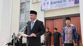 Wali Kota Sungai Penuh Alfin memimpin Upacara HAB ke-80 Kemenag 2026