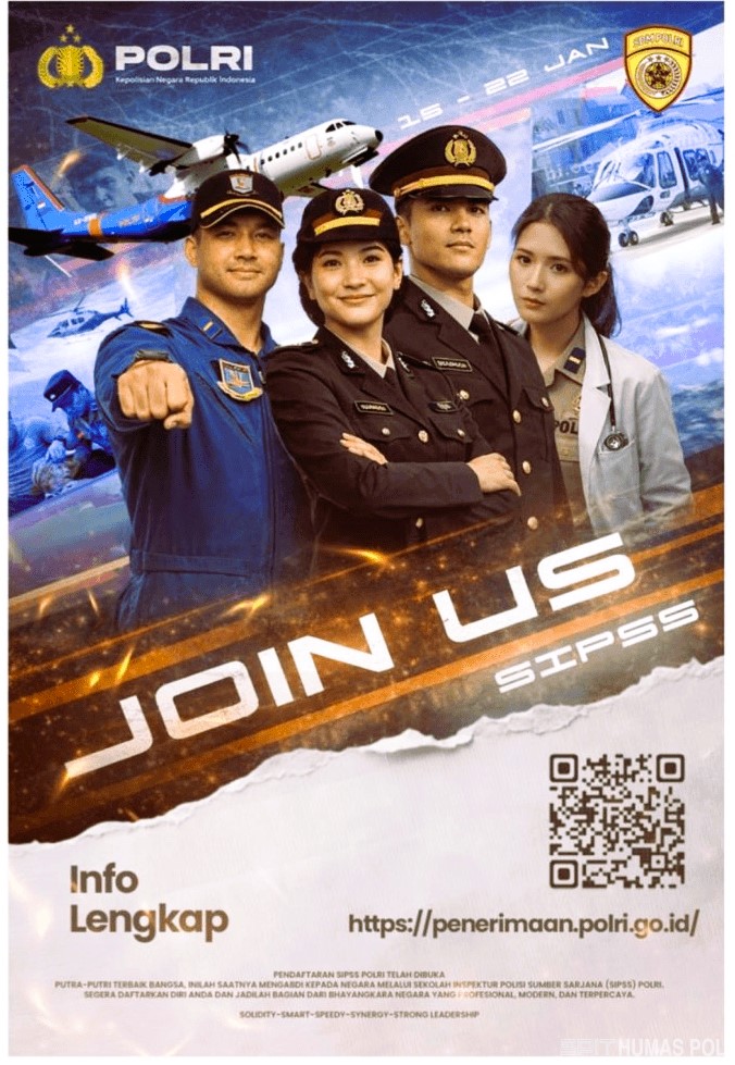Infografis persyaratan dan jadwal pendaftaran SIPSS Polri Tahun Anggaran 2026
