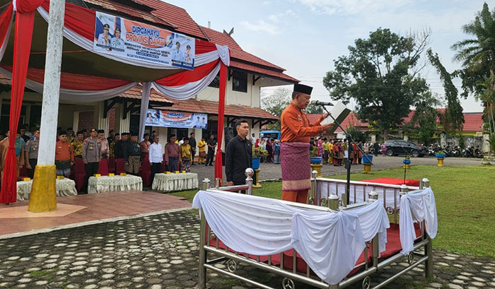 Wabup Merangin A. Khafidh memimpin upacara HUT ke-69 Provinsi Jambi di Merangin