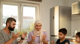 Iluisttrasi Mebaca Niat Puasa Ramadhan