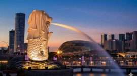 Merlion Park Singapura / AI Gemini